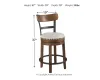 Ashley Furniture D546/13/424(4) Valebeck - 5 Pc. - Counter Table, 4 Upholstered Barstools - White