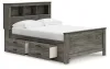 Ashley Furniture B4480B9 Frandern - Full Bookcase Panel Bed With Storage - Gray