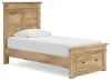Ashley Furniture PCB1170B22 Ashley Furniture PCB1170B22 Makidern - Twin Panel Storage Bed With Storage Footboard - Tan