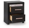 Ashley Furniture PCB2611-92 Brizmore - Two Drawer Night Stand - Black