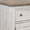 Liberty Furniture 824-BR32 Heartland - 2 Door 6 Drawer Chesser - Antique White / Tobacco Tops