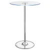 CoasterEssence 122400 Thea - Round Glass Top LED Bistro Bar Table - Chrome