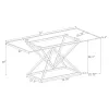 CoasterEssence 109451 Beaufort - Rectangular Glass Top Dining Table - Chrome