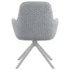 CoasterElevations 110322 Abby - Fabric Upholstered Swivel Dining Arm Chair - Light Gray