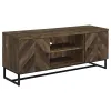CoasterEssence 736052 Myles - 2 Door Engineered Wood TV Stand - Rustic Oak