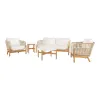 New Classic 60-823-5P New Classic 60-823-5P Solstice - 5 Piece Set Loveseat & 2 Chairs & Coffee Table & End Table - Beige