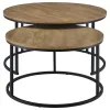 Coaster Fine Furniture 736030 Lainey - 2 Piece Round Nesting Coffee Table - Mango