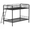 Coaster Fine Furniture 460334BLK Carson - Metal Twin Over Twin Bunk Bed - Glossy Black