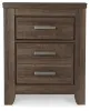 Ashley Furniture B251-92 Juararo - Two Drawer Night Stand - Dark Brown
