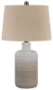 Ashley Furniture L121854 Marnina - Ceramic Table Lamp (Set of 2) - Taupe