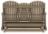 Ashley Furniture P114/835/820(2)/701 Ashley Furniture P114/835/820(2)/701 Hyland Wave - 4 Pc. - Glider Loveseat, 2 Swivel Glider Chairs, Cocktail Table - Driftwood