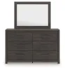 Ashley Furniture B3789B1 Prendonea - Dresser and Mirror - Charcoal