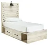 Ashley Furniture B192B13 Ashley Furniture B192B13 Cambeck - Twin Panel Bed With Side Storage Drawers - Whitewash