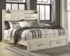 Ashley Furniture B192B31 Ashley Furniture B192B31 Cambeck - King Panel Bed With 2 Storage Drawers - Whitewash