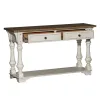 Liberty Furniture 498-OT1030 Morgan Creek - Sofa Table - Antique White / Wirebrushed Tobacco Accents
