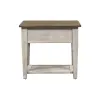 Liberty Furniture 824-OT1020 Heartland - Drawer End Table - Antique White / Tobacco Tops