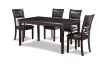 New Classic D1701-160-EBY New Classic D1701-160-EBY Gia - 5 Piece Dining Set (Table & 4 Chairs) - Ebony