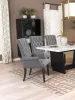 CoasterEssence 115163 Alana - Fabric Upholstered Dining Arm Chair - Gray