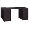 CoasterEveryday 800517 Yvette - 3-Drawer L-Shape Computer Desk - Cappuccino