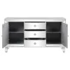 CoasterEssence 950825 Leticia - 3-Drawer Mirrored Storage Accent Cabinet - Silver