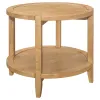 Coaster Fine Furniture 709697 Camillo - Round Solid Wood Side End Table - Maple