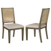 Coaster Fine Furniture 108312 Matisse - Woven Rattan Back Dining Side Chair Brown (Set of 2) - Dark Brown