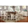 Furniture of America CM3199WC-PT-TABLE Sabrina - Counter Height Table - Off-White / Cherry