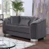 Furniture of America FOA6475DG-LV-PK Castellon - Loveseat - Dark Gray