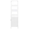 Coaster Fine Furniture 961652 Amherst - 3-Shelf Radio Weave Cane Metal Accent Cabinet - White