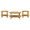 Coaster Fine Furniture 709698-S3 Camillo - 3 Piece Round Coffee And End Table Set - Maple