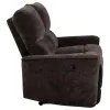 Coaster Fine Furniture 609572 Navarro - Chenille Upholstered Reclining Loveseat - Dark Brown