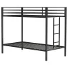 Coaster Fine Furniture 460361BLK Alevera - Metal Twin Over Twin Bunk Bed With Ladder - Black