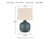 Ashley Furniture L207304 Malthace - Metal Table Lamp  - Patina