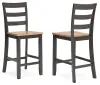 Ashley Furniture D396-124 Gesthaven - Barstool (Set of 2) - Natural / Brown