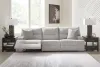 Ashley Furniture 93605S18 Ashley Furniture 93605S18 Acklen Place - 3-Piece Power Reclining Sectional Sofa - Pewter