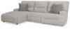 Ashley Furniture 93605S7 Ashley Furniture 93605S7 Acklen Place - 3-Piece Power Reclining Sectional With LAF Power Reclining Back Chaise - Pewter