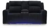 Ashley Furniture PC6420218 Forest Lake - Power Reclining Loveseat With Console / Adj Headrest - Black