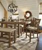 Ashley Furniture D631/32/124(4)/09 Ashley Furniture D631/32/124(4)/09 Moriville - 6 Pc. - Counter Extension Table, 4 Barstools, Bench - Dark Gray
