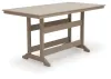 Ashley Furniture PCP228-642 Seacliff Beach - Rectangular Counter Height Dining Table With Umbrella Option - Medium Brown