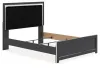 Ashley Furniture PCB3380B6 Ashley Furniture PCB3380B6 Zuraleus - Queen Upholstered Panel Bed - Black