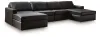 Ashley Furniture 74305S19 Ashley Furniture 74305S19 Modmax II - 4-Piece Double Chaise Sectional - Black