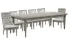 Pulaski Furniture P091240-KIT37 Pulaski Furniture P091240-KIT37 Madison Ridge - Extendable Leg Dining Table With 4 Side Chairs And 2 Host Chairs - Bluff Gray
