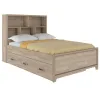 Samuel Lawrence Furniture S496-YBR-14 River Creek - Full Bed with Bookcase Headboard - River Birch Brown