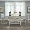 Liberty Furniture 62WH-CD-6TRS Liberty Furniture 62WH-CD-6TRS Lindsey Farm - 6 Piece Trestle Table Set - Weathered White & Sandstone