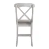 Liberty Furniture 303W-B300124 Ocean Isle - Upholstered X Back Counter Chair - Antique White