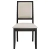 CoasterEveryday 101562 Louise - Upholstered Wood Dining Side Chairs (Set of 2) - Black