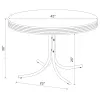 CoasterEveryday 2388 Retro - Round Wood Top Dining Table - White And Chrome