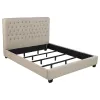 CoasterEssence 300007KW Chloe - Upholstered California King Panel Bed - Oatmeal