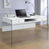 CoasterEveryday 800829 Dobrev - 2-Drawer Writing Desk - White High Gloss