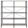 CoasterEveryday 801544 Analiese - 4-Shelf Double Bookshelf - Gray Driftwood